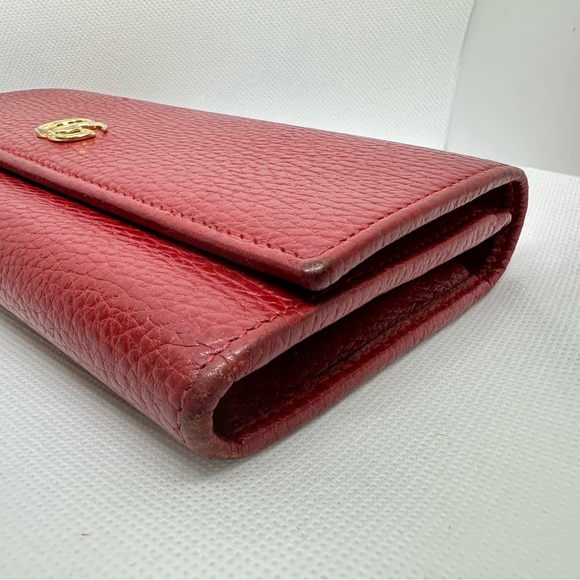 Gucci GG Marmont Continental long wallet in hibiscus on unbranded chain - Picture 7 of 16